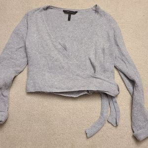 BCBGMaxazria sexy wrap crop top